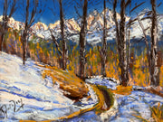 The view from the path between Challancin and Morge Pastel Painting